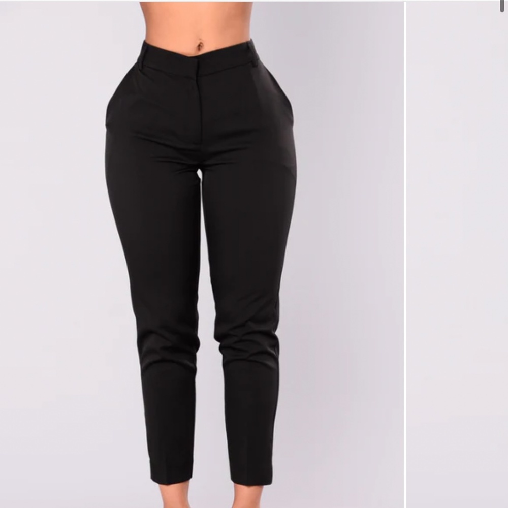 fashionnova black dress pants size M
